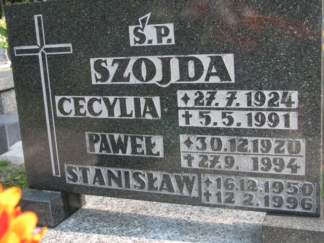 Stanisław Szojda 1950 Katowice - Grobonet - Wyszukiwarka osób pochowanych