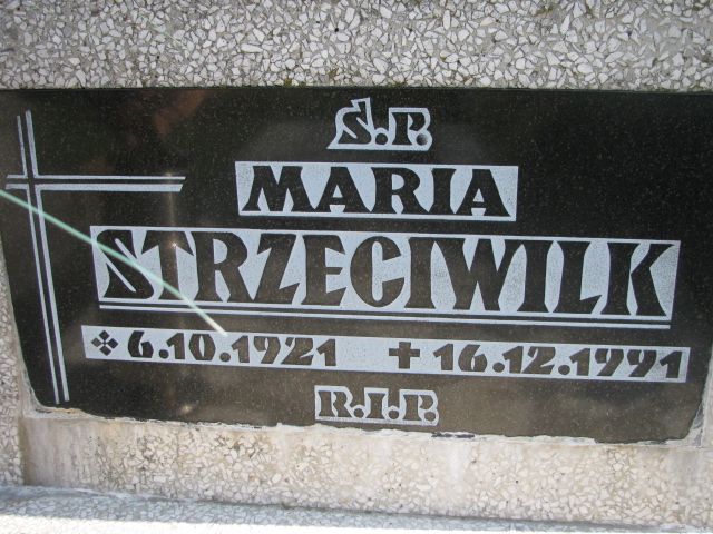 Maria Strzeciwilk 1921 Katowice - Grobonet - Wyszukiwarka osób pochowanych