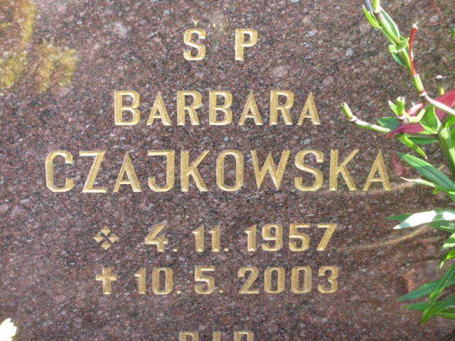 Barbara Czajkowska 1957 Katowice - Grobonet - Wyszukiwarka osób pochowanych