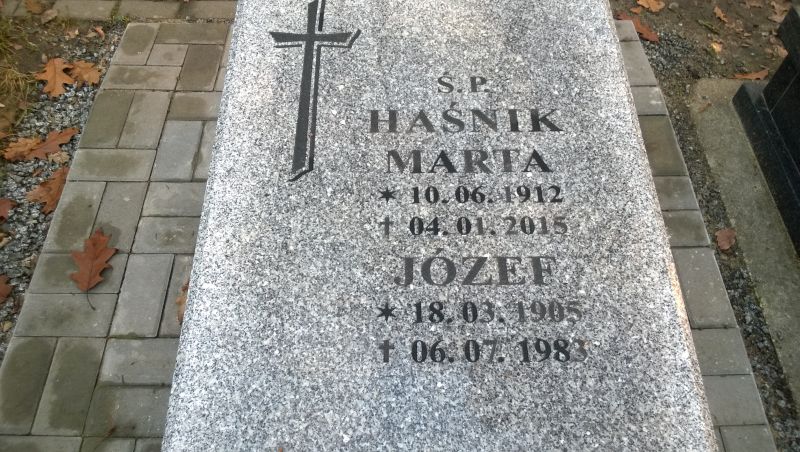 Marta Haśnik 1912 Katowice - Grobonet - Wyszukiwarka osób pochowanych