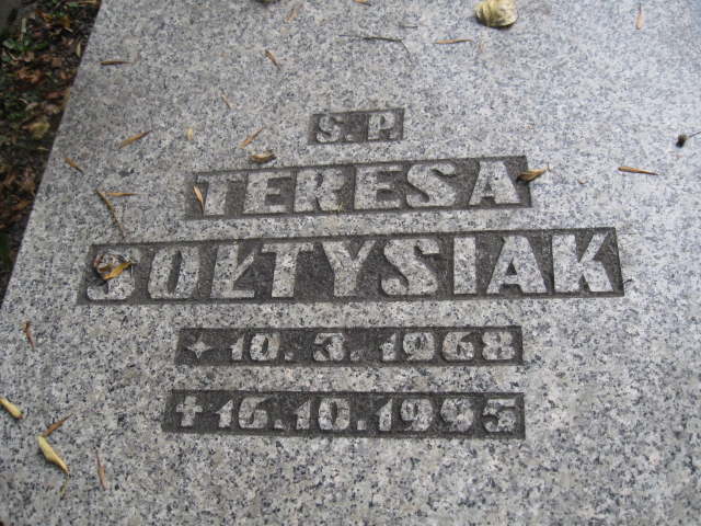 Teresa Sołtysiak 1968 Katowice - Grobonet - Wyszukiwarka osób pochowanych