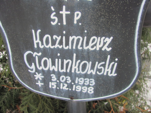 Kazimierz Głowinkowski 1933 Katowice - Grobonet - Wyszukiwarka osób pochowanych