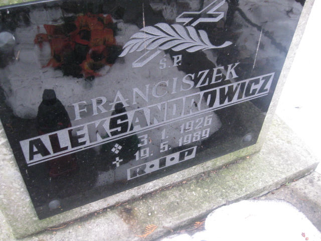 Franciszek Aleksandrowicz 1926 Katowice - Grobonet - Wyszukiwarka osób pochowanych