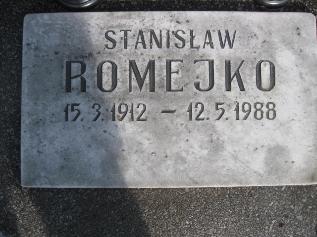 Stanisław Romejko 1912 Katowice - Grobonet - Wyszukiwarka osób pochowanych