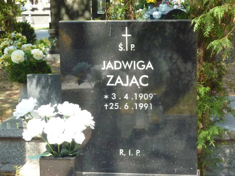 Jadwiga Zając 1909 Katowice - Grobonet - Wyszukiwarka osób pochowanych
