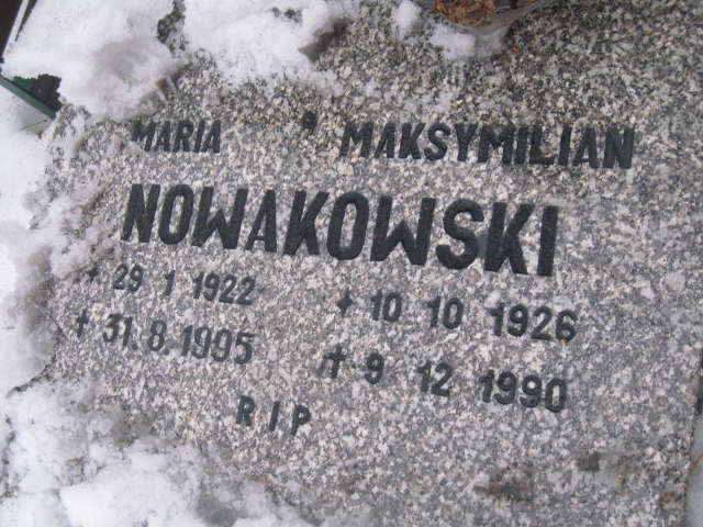 Maria Nowakowska 1922 Katowice - Grobonet - Wyszukiwarka osób pochowanych