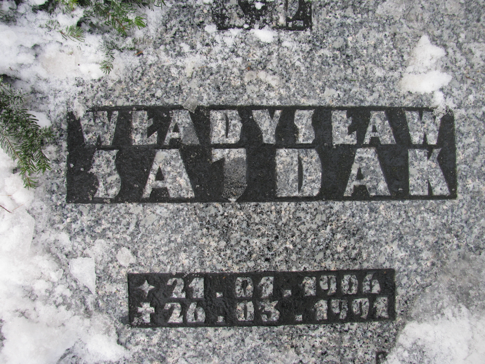 Władysław Sajdak 1906 Katowice - Grobonet - Wyszukiwarka osób pochowanych