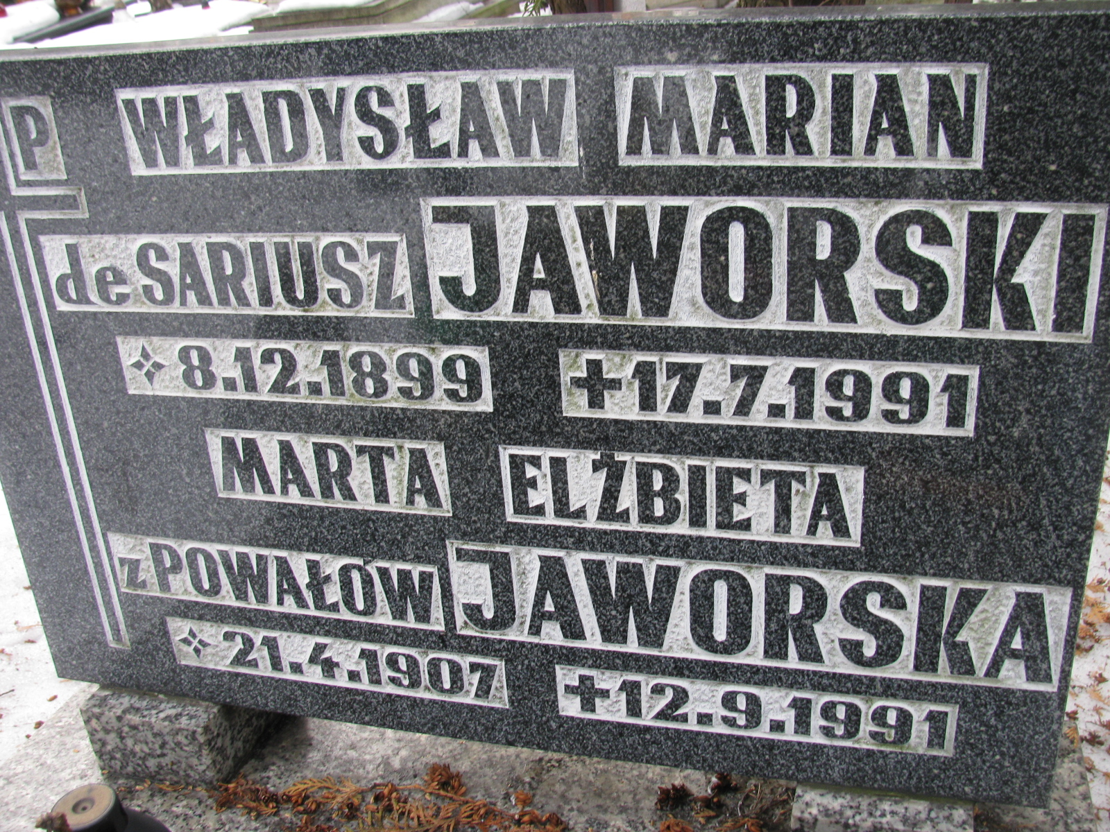 Marta Jaworska 1907 Katowice - Grobonet - Wyszukiwarka osób pochowanych