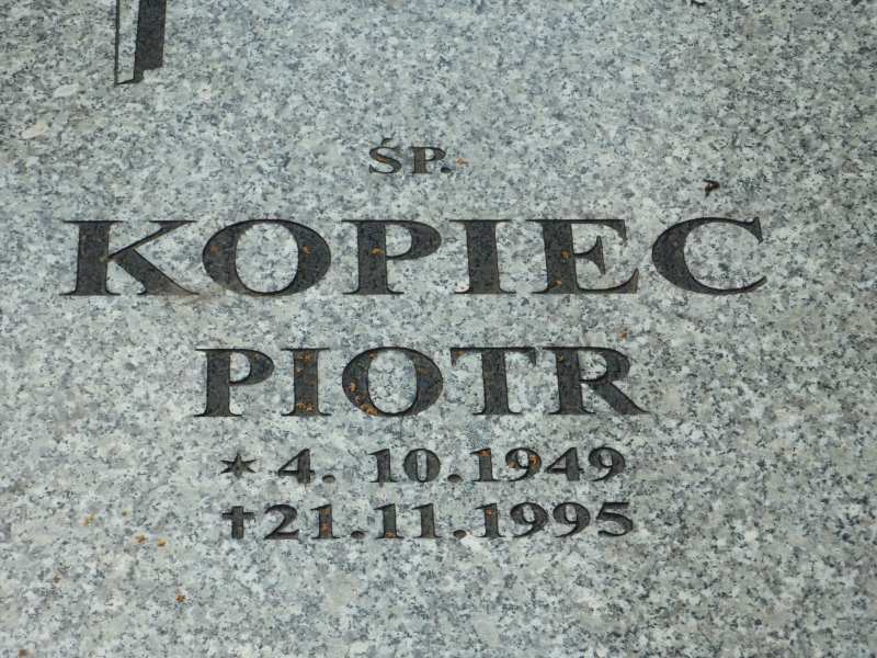 Piotr Kopiec 1949 Katowice - Grobonet - Wyszukiwarka osób pochowanych