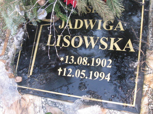 Jadwiga Lisowska 1902 Katowice - Grobonet - Wyszukiwarka osób pochowanych