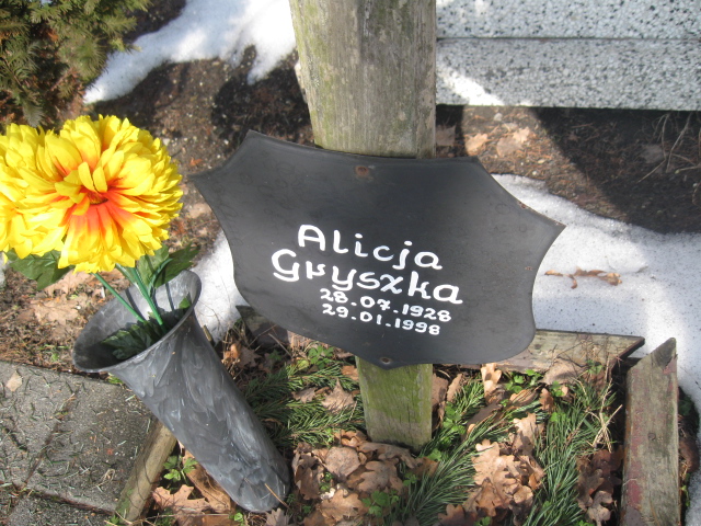 Alicja Gryszka 1928 Katowice - Grobonet - Wyszukiwarka osób pochowanych