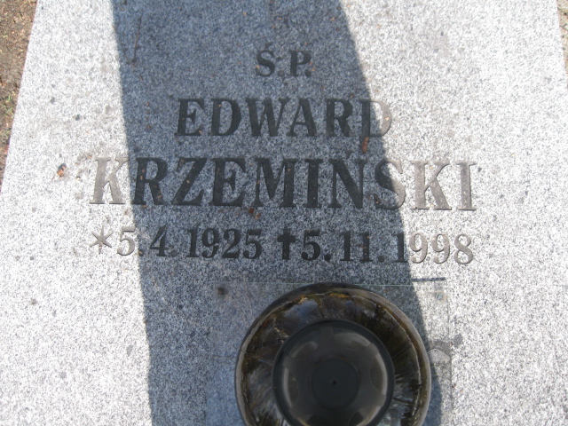 Edward Krzemiński 1925 Katowice - Grobonet - Wyszukiwarka osób pochowanych