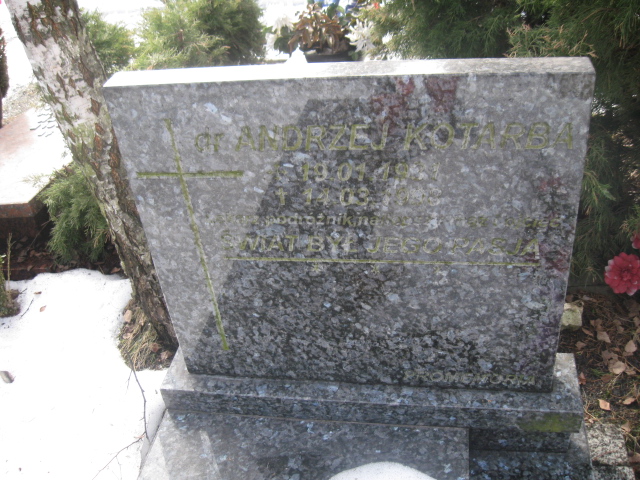 Andrzej Kotarba 1931 Katowice - Grobonet - Wyszukiwarka osób pochowanych