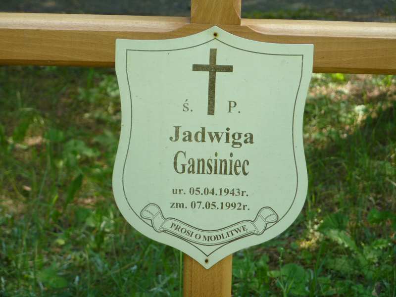 Jadwiga Gansiniec 1943 Katowice - Grobonet - Wyszukiwarka osób pochowanych