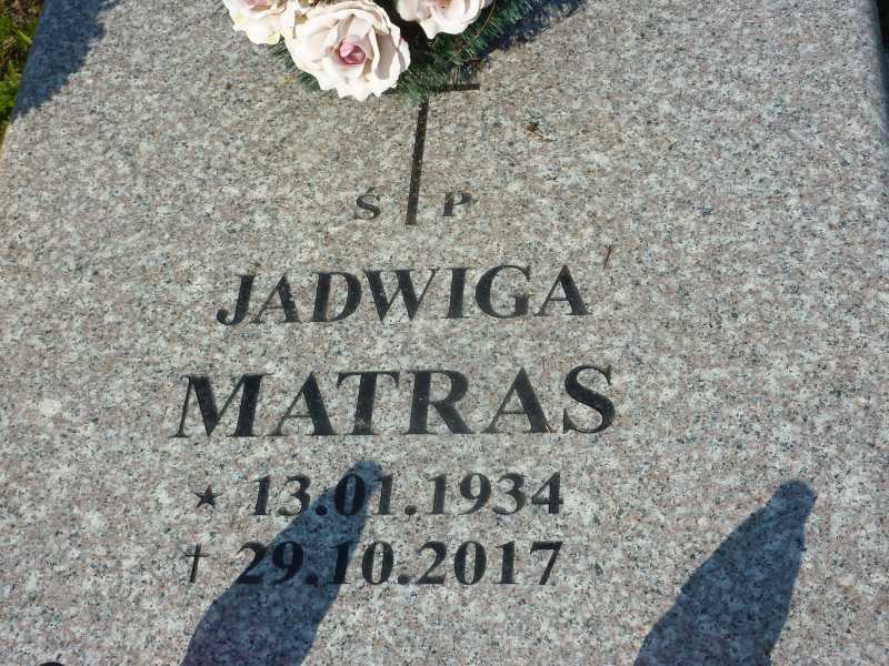 Jadwiga Matras 1934 Katowice - Grobonet - Wyszukiwarka osób pochowanych