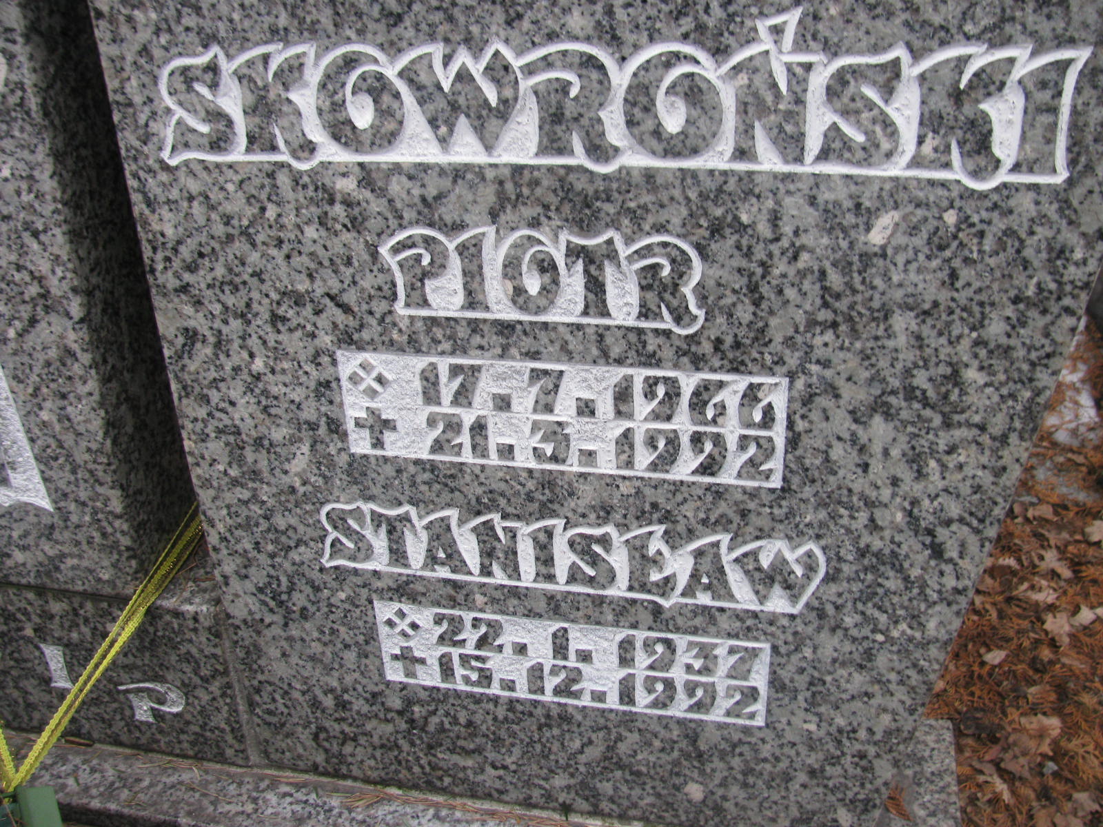 Stanisław Skowroński 1937 Katowice - Grobonet - Wyszukiwarka osób pochowanych