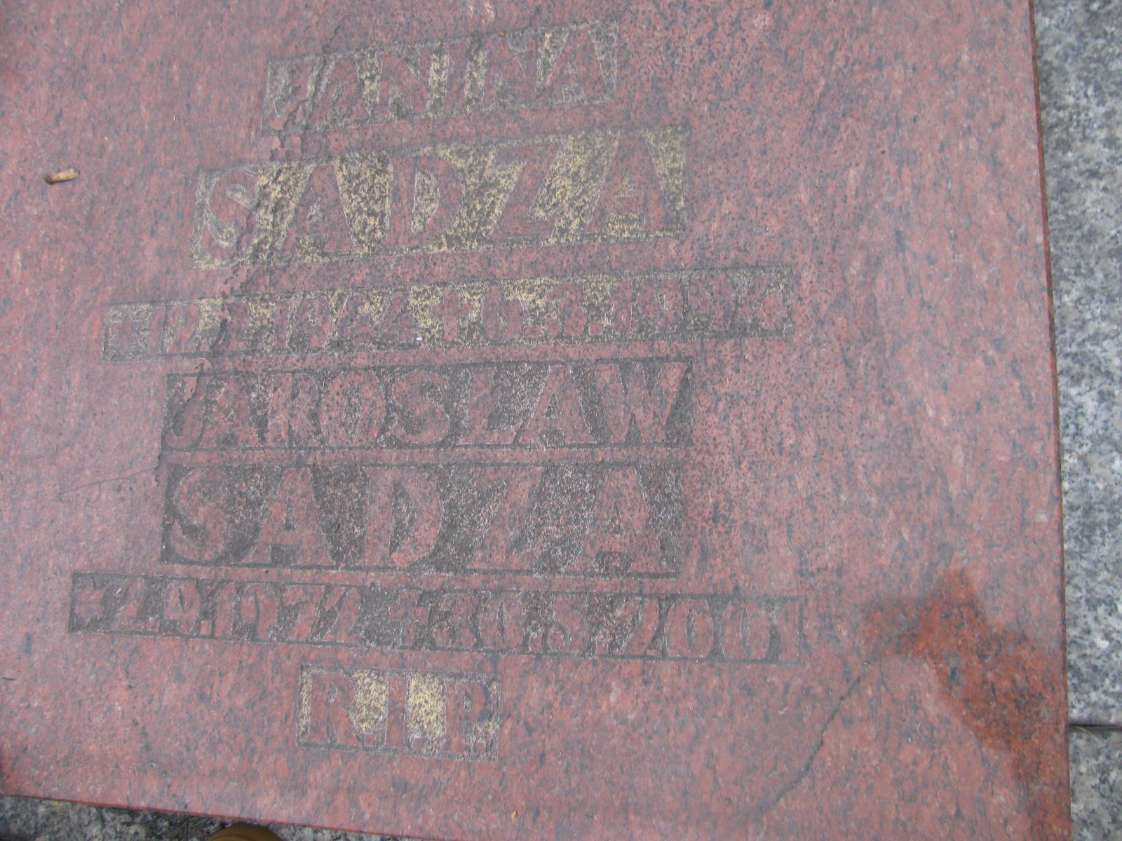 Jarosław Sadza 1972 Katowice - Grobonet - Wyszukiwarka osób pochowanych