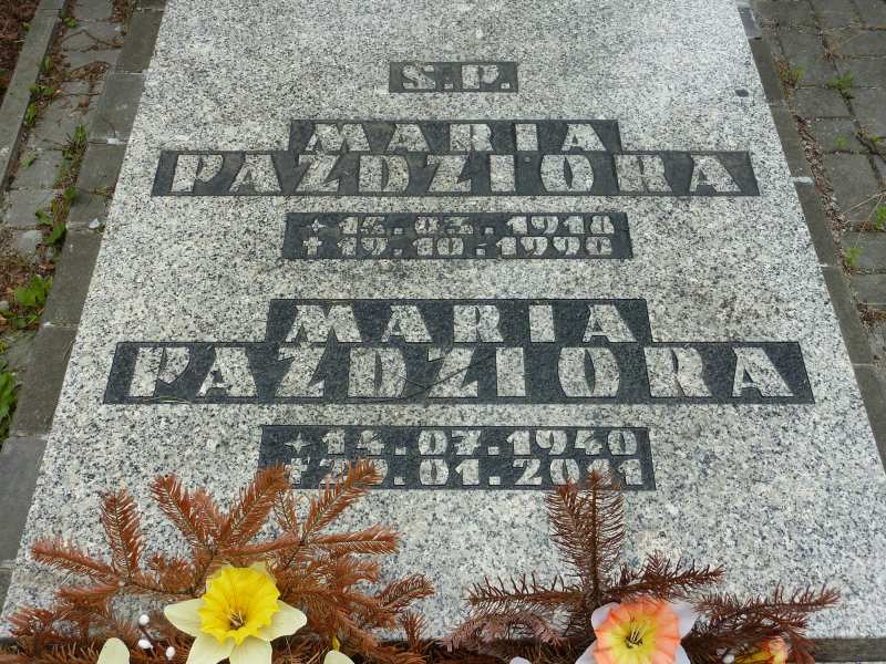 Maria Paździora 1940 Katowice - Grobonet - Wyszukiwarka osób pochowanych