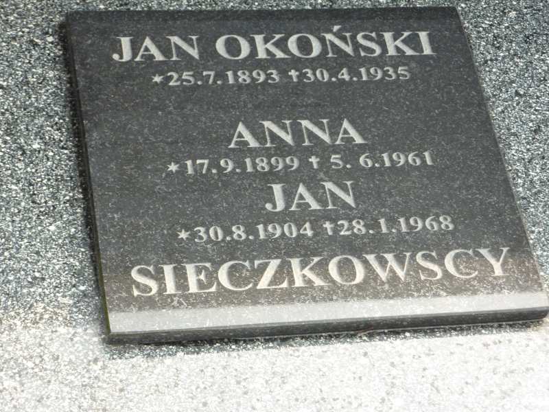 Anna Sieczkowska 1899 Katowice - Grobonet - Wyszukiwarka osób pochowanych