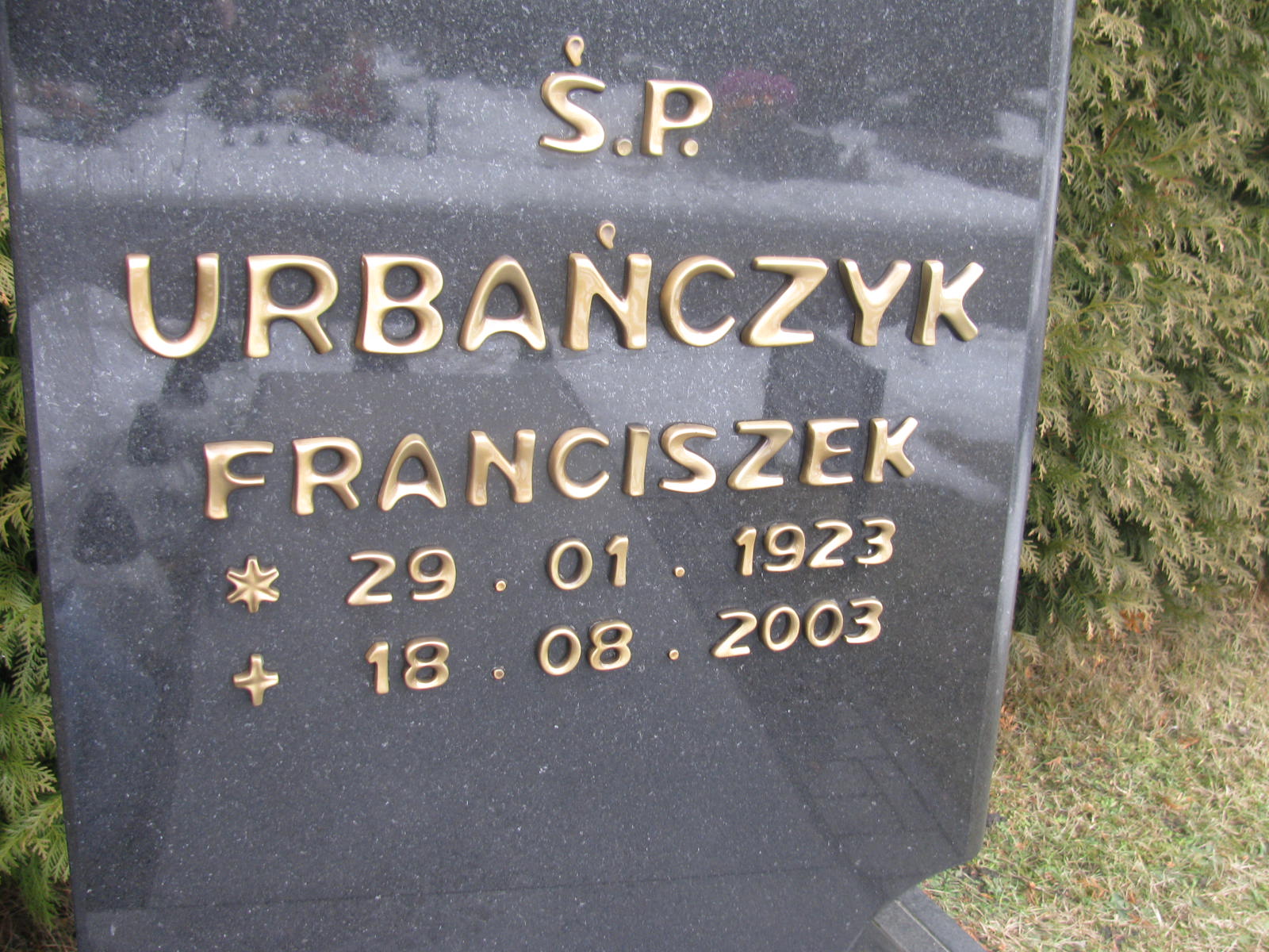 Franciszek Urbańczyk 1923 Katowice - Grobonet - Wyszukiwarka osób pochowanych