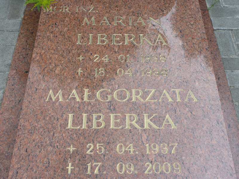 Małgorzata Liberka 1937 Katowice - Grobonet - Wyszukiwarka osób pochowanych