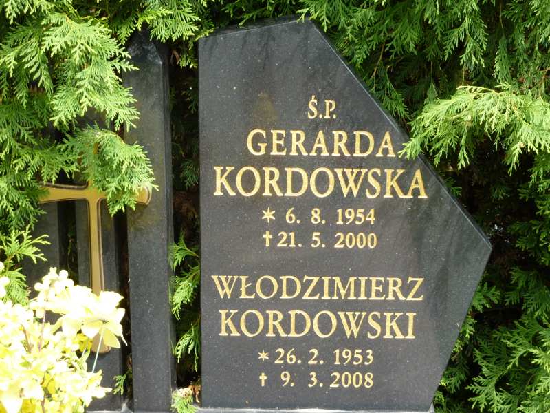 Gerarda Kordowska 1954 Katowice - Grobonet - Wyszukiwarka osób pochowanych