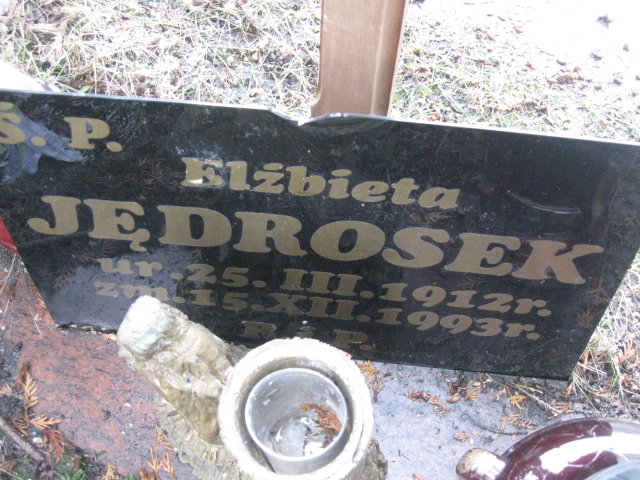 Elżbieta Jędrosek 1913 Katowice - Grobonet - Wyszukiwarka osób pochowanych