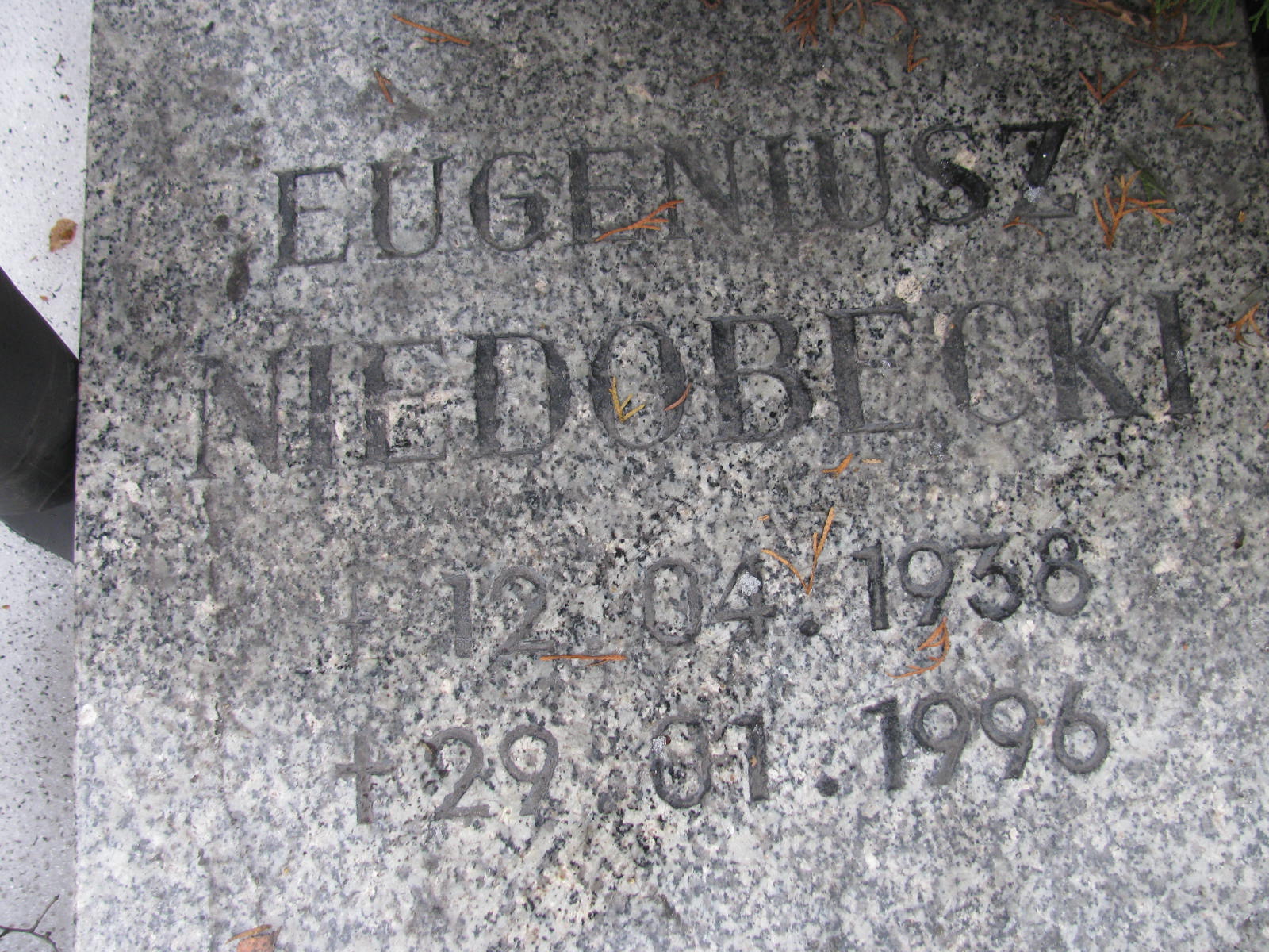 Eugeniusz Niedobecki 1938 Katowice - Grobonet - Wyszukiwarka osób pochowanych