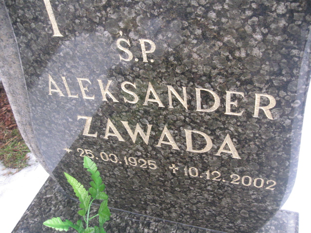 Aleksander Zawada 1925 Katowice - Grobonet - Wyszukiwarka osób pochowanych