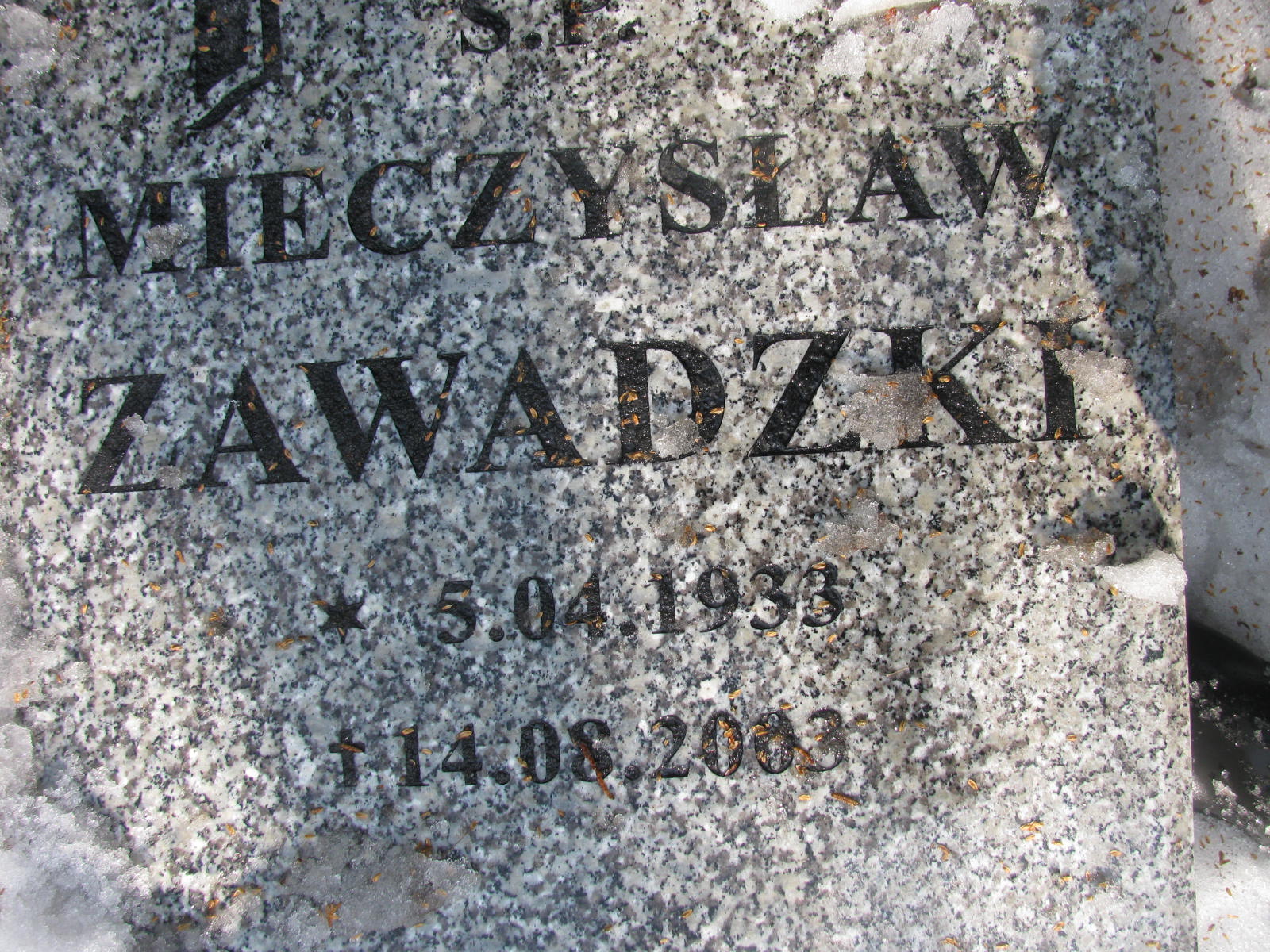 Mieczysław Zawadzki 1933 Katowice - Grobonet - Wyszukiwarka osób pochowanych